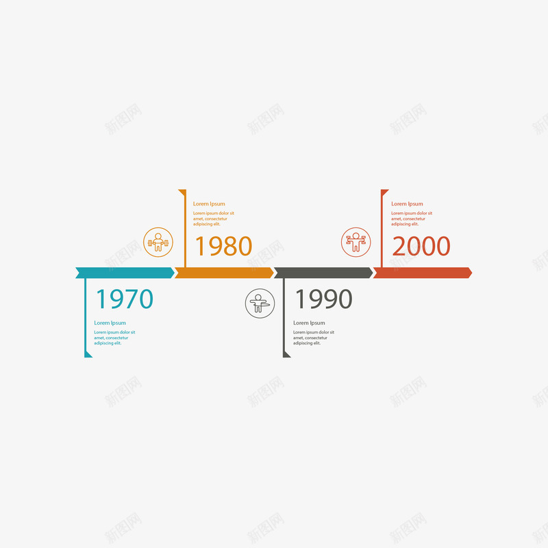 时间轴png免抠素材_新图网 https://ixintu.com 信息图 年代 时间轴