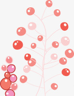 圆球植物红色卡通植物圆球高清图片