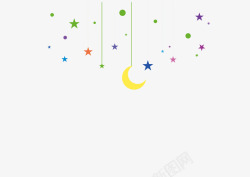 墙纸墙贴星星月亮矢量图高清图片