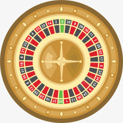 赌场的轮盘对称的多彩转盘矢量图高清图片