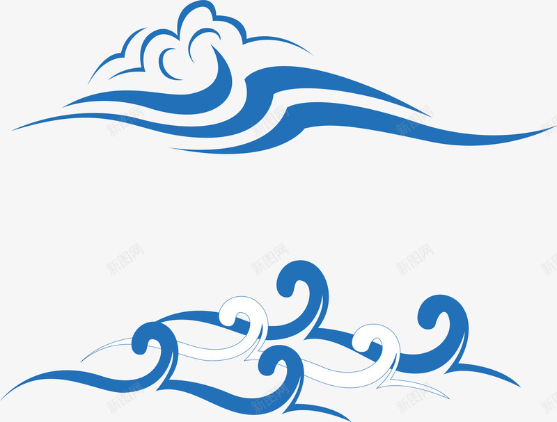 简约古典波浪图标png_新图网 https://ixintu.com 创意水浪 卡通水浪 卡通波浪 古典水浪 水浪素材 波浪元素 波浪标识