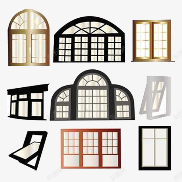玻璃窗窗户png免抠素材_新图网 https://ixintu.com 各种样式 玻璃窗 窗户
