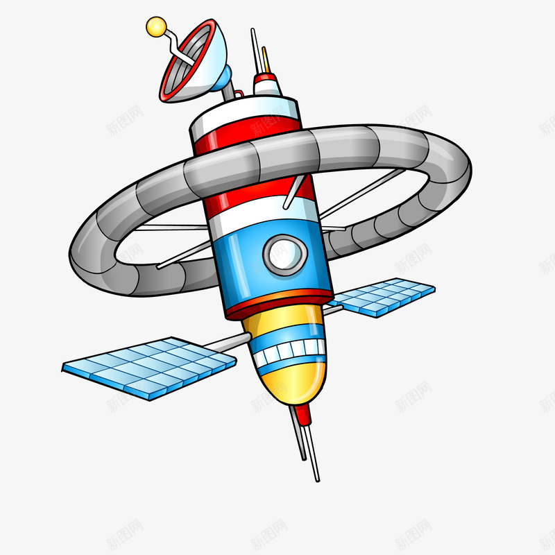 卡通宇宙探测器png免抠素材_新图网 https://ixintu.com 卡通 太空 宇宙探测器 宇航员 飞行器