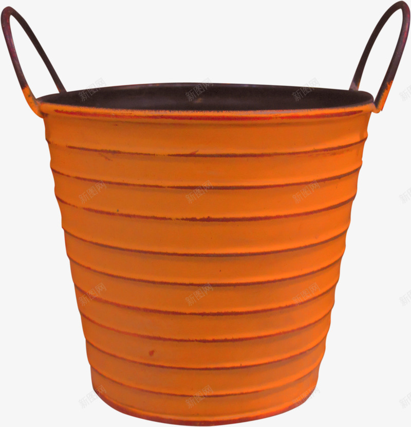 橙色漂亮铁桶png免抠素材_新图网 https://ixintu.com 橙色铁桶 水桶 漂亮铁桶 铁桶