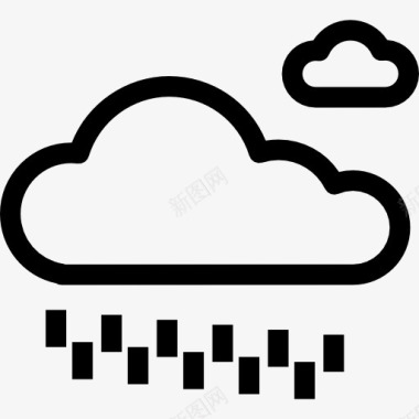 云和雨滴图标图标