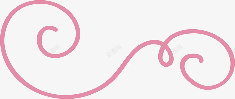 漂亮粉色柔和曲线条png免抠素材_新图网 https://ixintu.com 弧度线 弧度线条 曲线条 柔和线条 画圈 粉色线条 线条图形