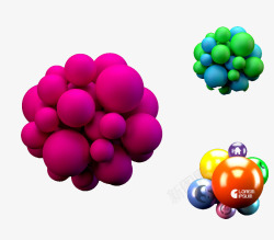 彩色3D球体素材