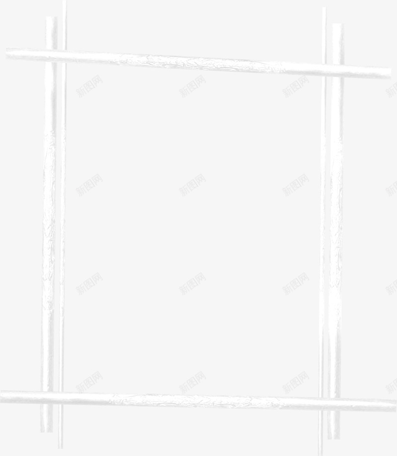 白色漂亮木框png免抠素材_新图网 https://ixintu.com 木架子 木框 木棍 白色木框
