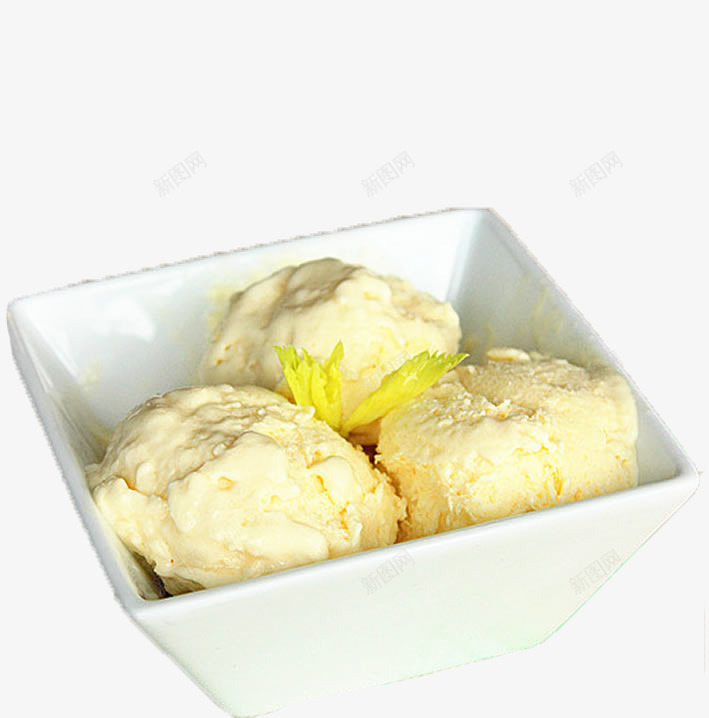 三个圆球香草冰淇淋png免抠素材_新图网 https://ixintu.com 冰淇淋 甜食 素材 食物 香草冰淇淋