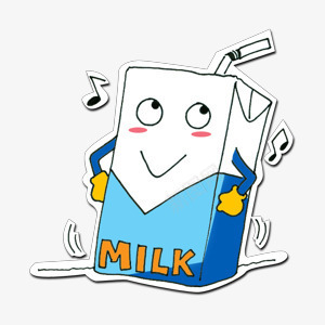 牛奶png免抠素材_新图网 https://ixintu.com MILK 包装 卡通 牛奶 纸盒 音乐