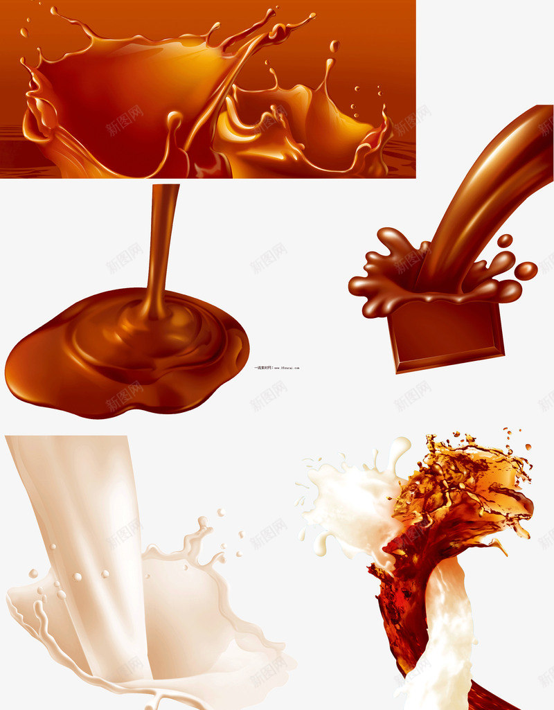 巧克力牛奶背景装饰png免抠素材_新图网 https://ixintu.com 巧克力 滴落 牛奶 背景装饰
