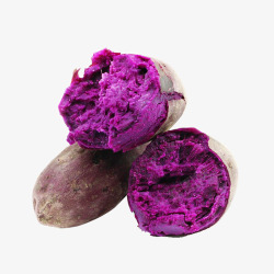 红紫薯饼剥开的大紫薯元素高清图片