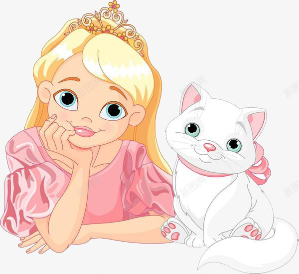 托着腮子的公主png免抠素材_新图网 https://ixintu.com a 优雅 公主 卡通 女子 好看 托腮 标致 清秀 漂亮的 猫咪 美丽 美丽的