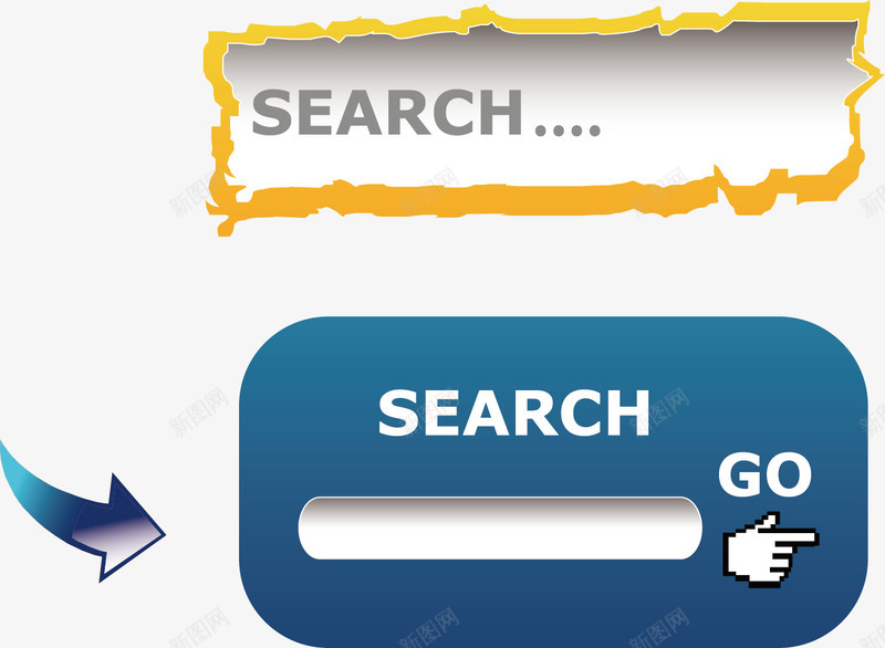 搜索框按钮png免抠素材_新图网 https://ixintu.com 导航条 按钮 按钮搜索框免费下载 搜索框 网页 网页导航条