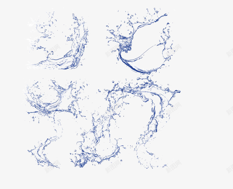 水花png免抠素材_新图网 https://ixintu.com 水花 浪花 透明浪花装饰图