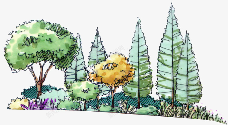 环境创意合成漫画手绘森林png免抠素材_新图网 https://ixintu.com 创意 合成 森林 漫画 环境 素材