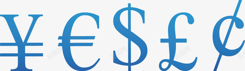 创意各国货币符号标识图图标png_新图网 https://ixintu.com 世界 中国 美国 货币