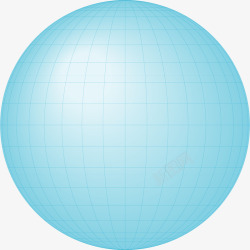 手绘蓝色圆球矢量图素材