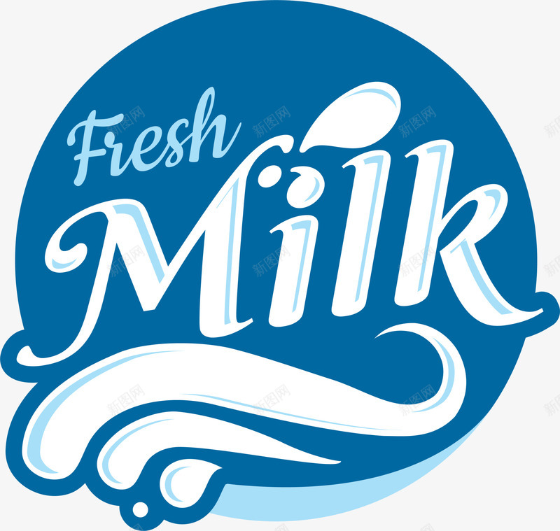 蓝色milk标签png免抠素材_新图网 https://ixintu.com milk 免抠PNG 新鲜 标签 牛奶 蓝色 装饰图案 饮料