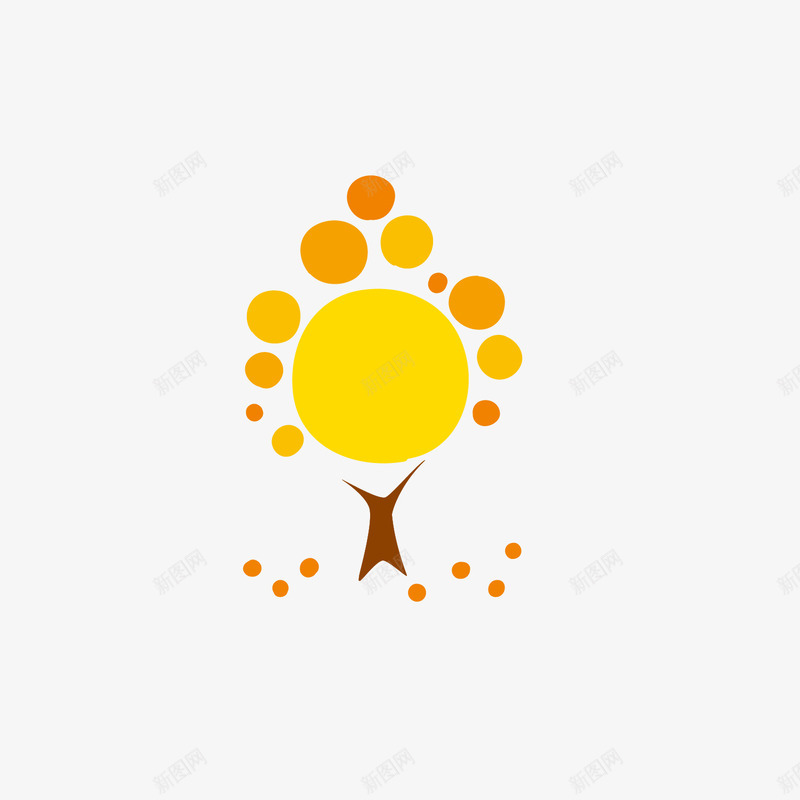 圆球树木png免抠素材_新图网 https://ixintu.com 卡通 树 树笔刷 植物 红色