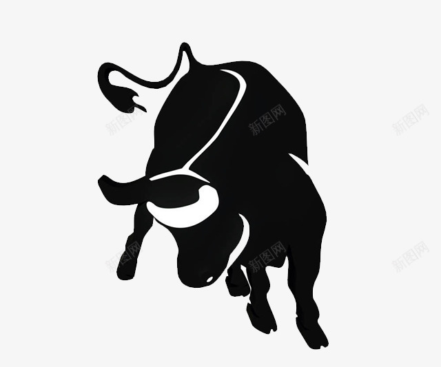 斗牛logo图标png_新图网 https://ixintu.com 免抠牛logo 卡通黑牛 斗牛logo 标志 标识 黑牛logo