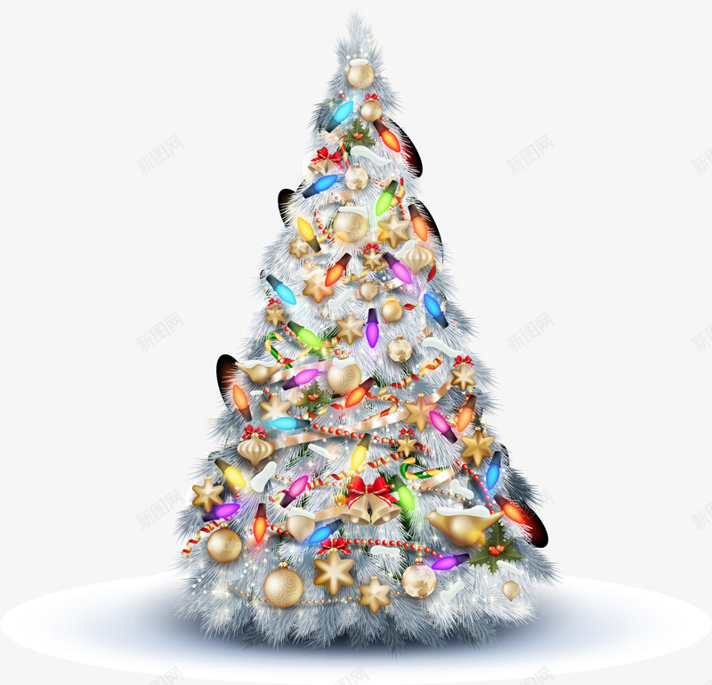 多彩简约圣诞树png免抠素材_新图网 https://ixintu.com 圣诞节 多彩圣诞树 彩球图案 简约数码 节庆树木 节日图案