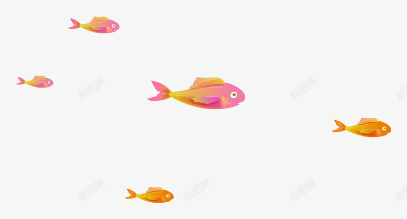 卡通手绘彩色漂亮鱼矢量图ai免抠素材_新图网 https://ixintu.com 卡通的鱼 平面鱼素材 手绘的彩色鱼 漂亮的鱼 矢量图