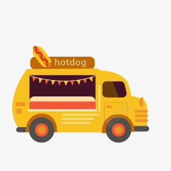 甜甜圈狗丰富多彩的食品车高清图片