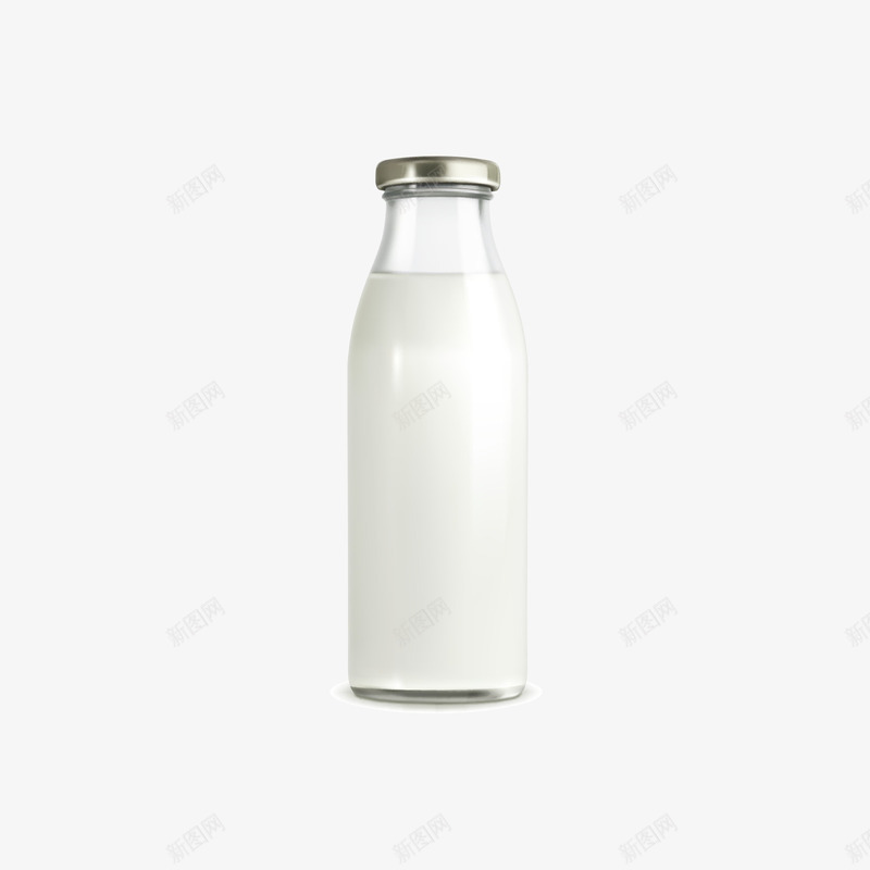 白色瓶装牛奶矢量图ai免抠素材_新图网 https://ixintu.com 牛奶 瓶装 白色 饮料 矢量图