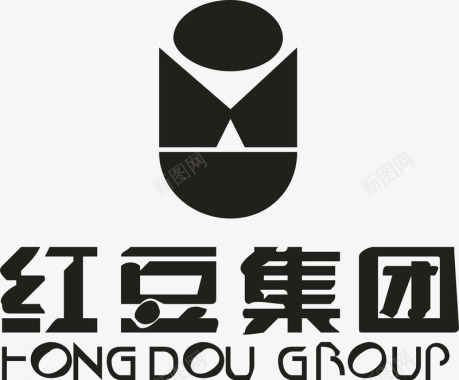 红豆集团logo矢量图图标图标