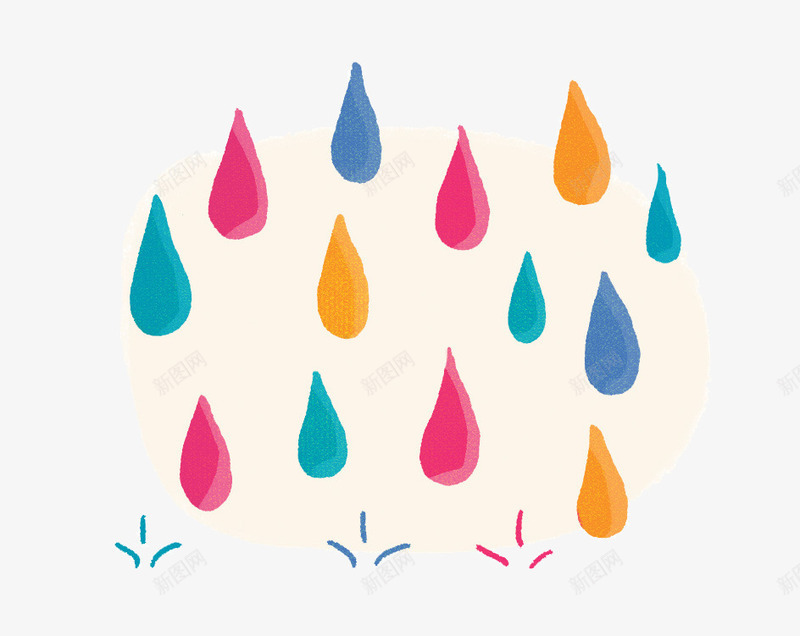 多彩雨点点背景花纹图案png免抠素材_新图网 https://ixintu.com 多彩雨点 点点背景 花纹图案