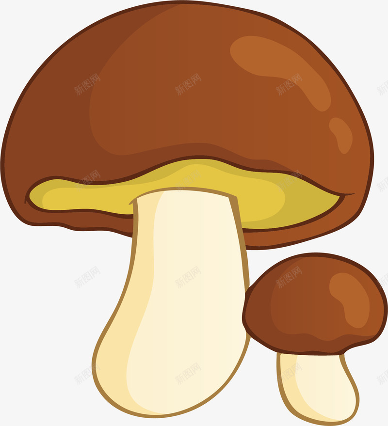 卡通蘑菇矢量图ai免抠素材_新图网 https://ixintu.com 做饭 卡通 手绘 植物 蘑菇 野生 食物 鲜香菇 黄色 矢量图