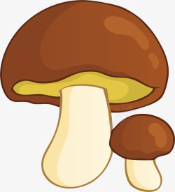一篮鲜香菇卡通蘑菇矢量图高清图片