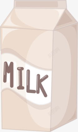 精美牛奶盒子矢量图素材