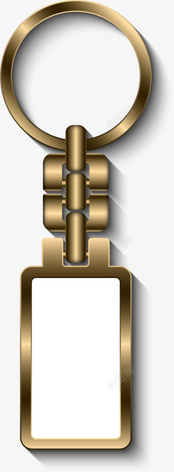 透明钥匙圈手绘金属钥匙链矢量图高清图片