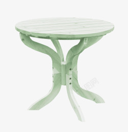 绿色漂亮圆桌素材