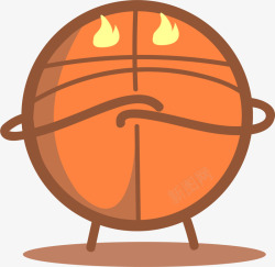 斗志篮球橙色卡通斗志篮球高清图片