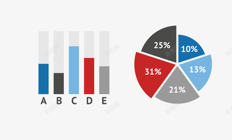 饼形图png免抠素材_新图网 https://ixintu.com ppt元素 商务信息图表 柱状图 矢量图表 饼形图