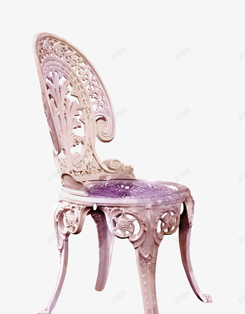 漂亮创意金属椅子png免抠素材_新图网 https://ixintu.com 创意椅子 漂亮椅子 花纹椅子 金属椅子