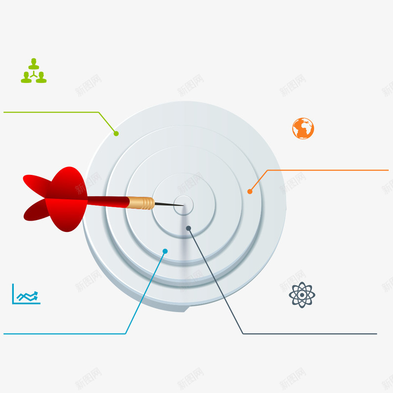 PPT元素png免抠素材_新图网 https://ixintu.com PPT PPT元素 信息 分类 商业 商务 图表 数据 瞄准准心 线条 统计 靶心