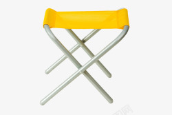折叠凳手绘黄色折叠椅凳高清图片
