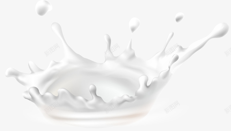 白色简约牛奶效果元素png免抠素材_新图网 https://ixintu.com 免抠PNG 效果元素 牛奶 白色 简约
