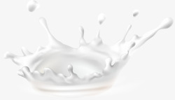 白色简约牛奶效果元素素材
