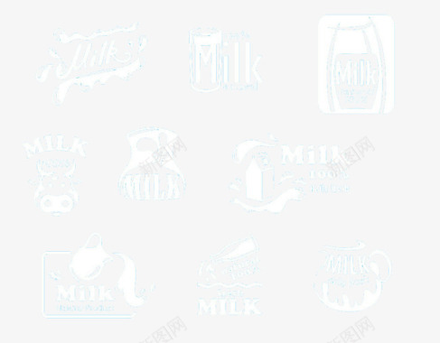 牛奶图形标志图标图标