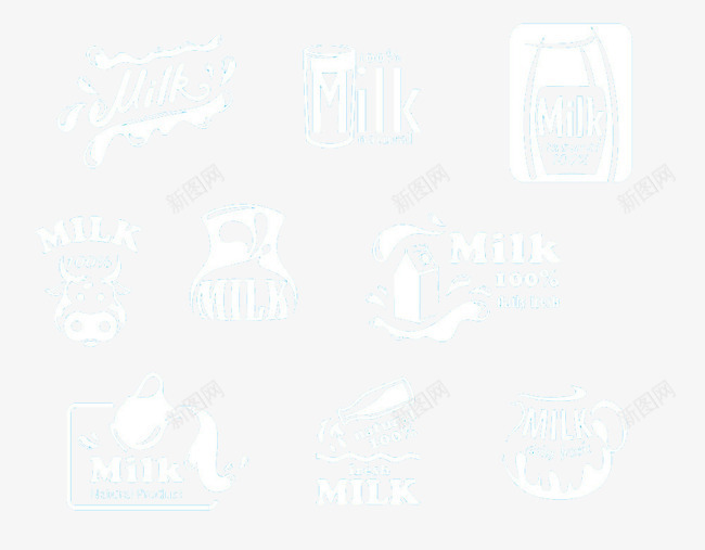 牛奶图形标志图标png_新图网 https://ixintu.com 牛奶 牛奶图形图标 牛奶标志