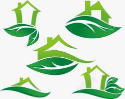 矢量绿叶标识logo图标高清图片