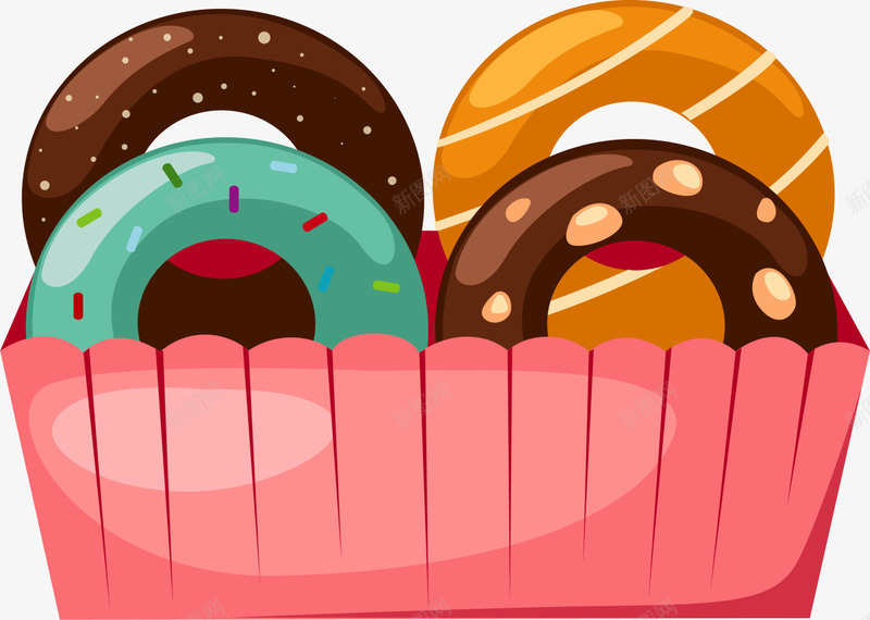 多彩美味糕点png免抠素材_新图网 https://ixintu.com 多彩糕点 甜甜圈 美味食物 蛋糕店 装饰图案 食品甜品