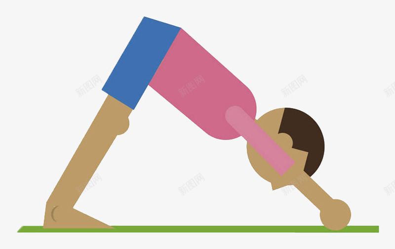 弯腰的卡通小人psd免抠素材_新图网 https://ixintu.com 免抠图 卡通人物 弯腰的 弯腰的人 手绘 瑜伽 简单 锻炼