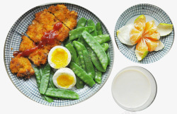 毛豆萝卜干美食丰富的营养早餐高清图片