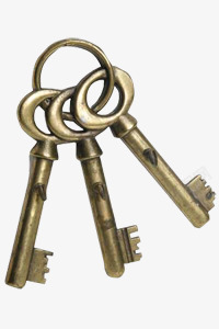 一串金属钥匙素材